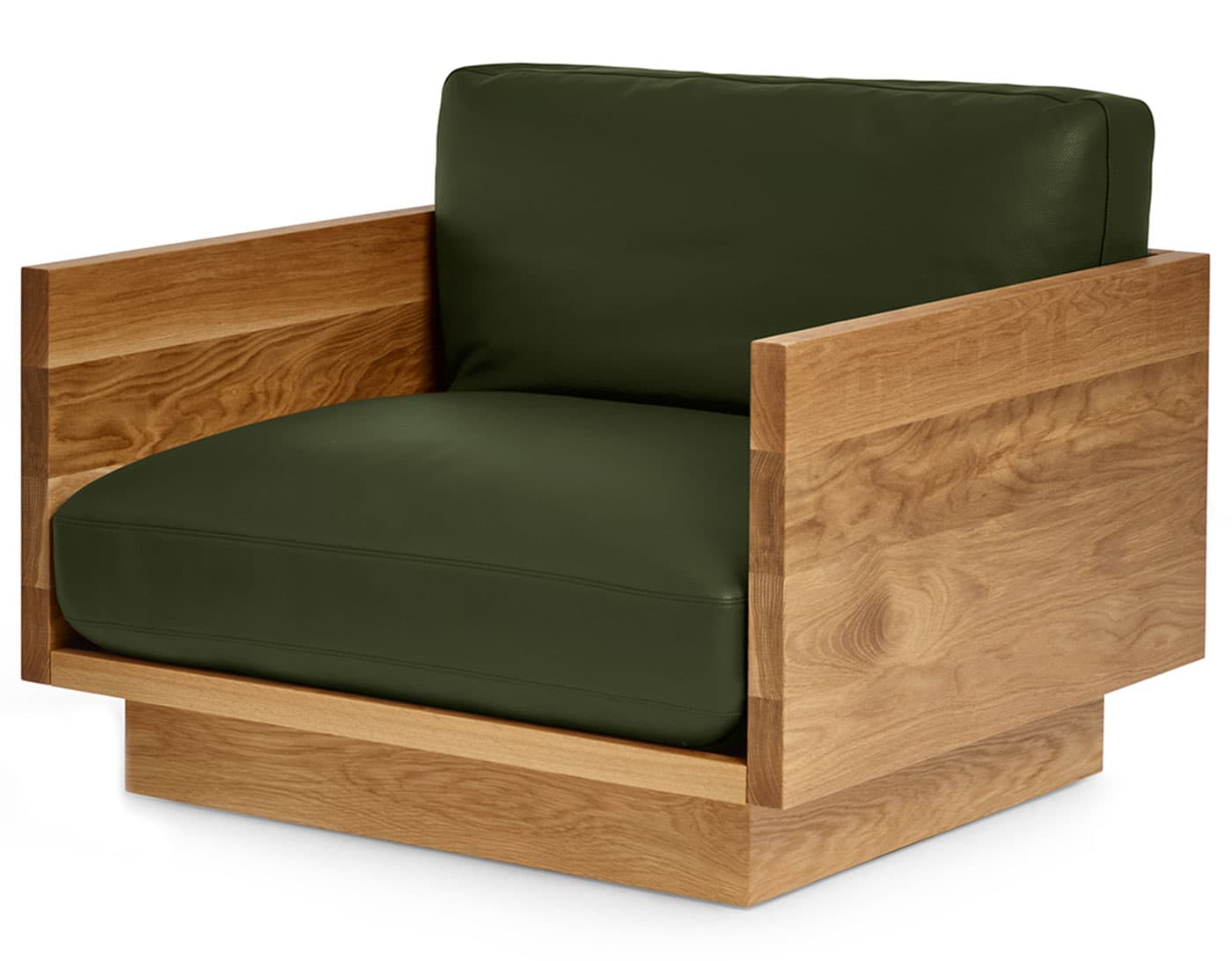 Pawson Drift Lounge / white oak / raise - verde / not fire retardant