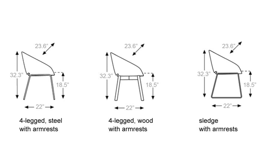 beso 4 leg armchair – thumbnail image #7