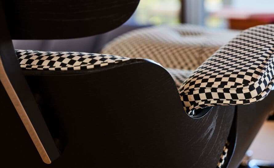 eames lounge chair in fabric without ottoman – thumbnail image #8