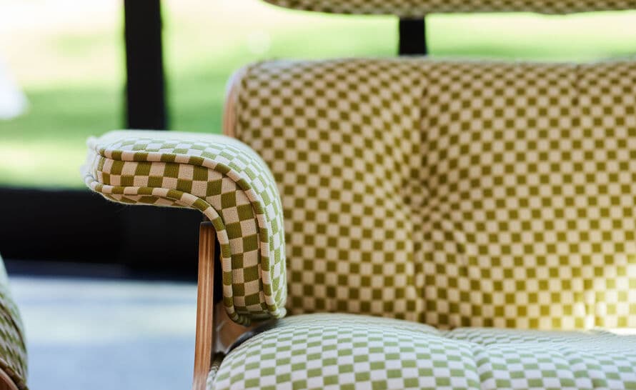 eames lounge chair in fabric without ottoman – thumbnail image #7