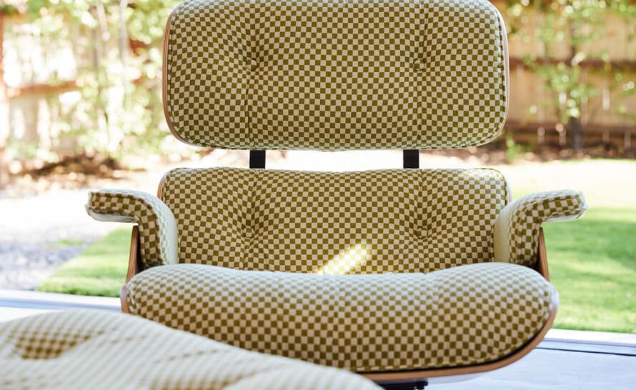 eames lounge chair in fabric without ottoman – thumbnail image #2