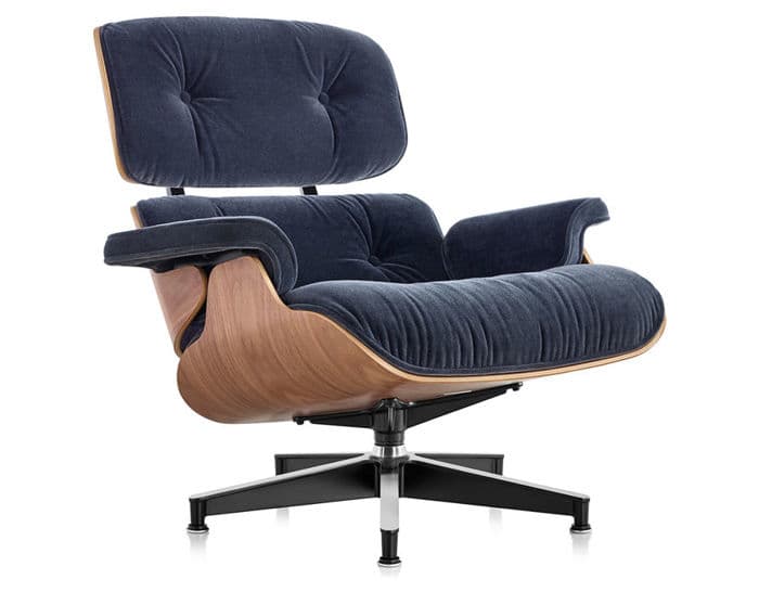 eames lounge chair in fabric without ottoman – thumbnail image #1