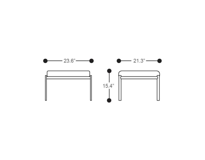 kiki 1-seater bench – thumbnail image #5