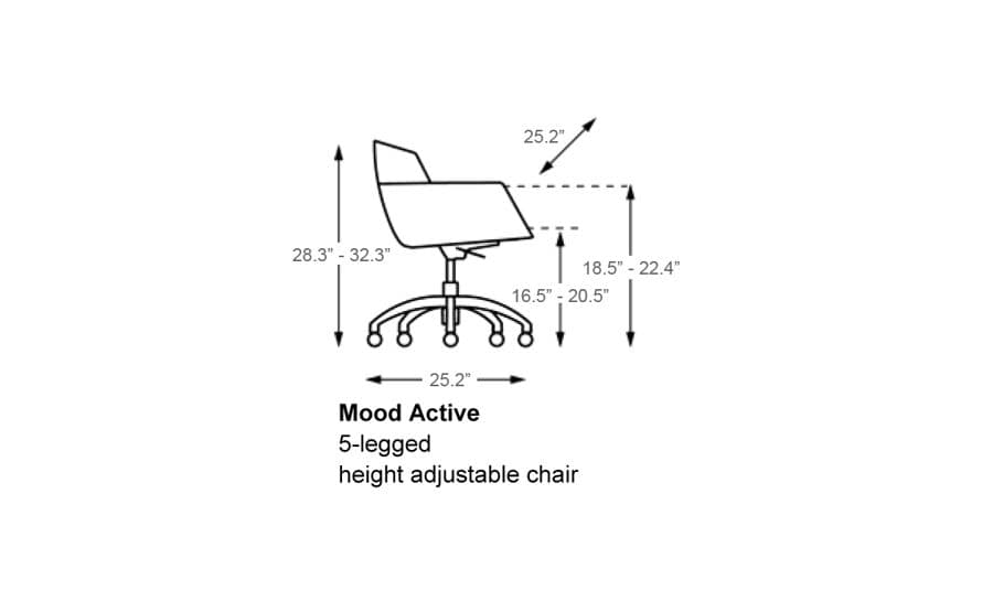 mood active 5 star base chair – thumbnail image #5