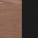 slatted ash - dark wood/black