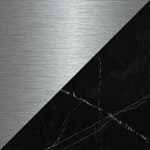 stainless steel top / black marble