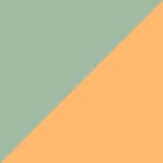 mint green / pastel orange