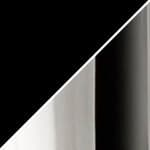 glossy black shade / chrome base