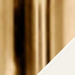 polished brass with white cord
