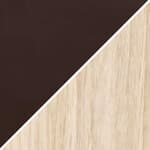 dark brown saddle / oak, soaped