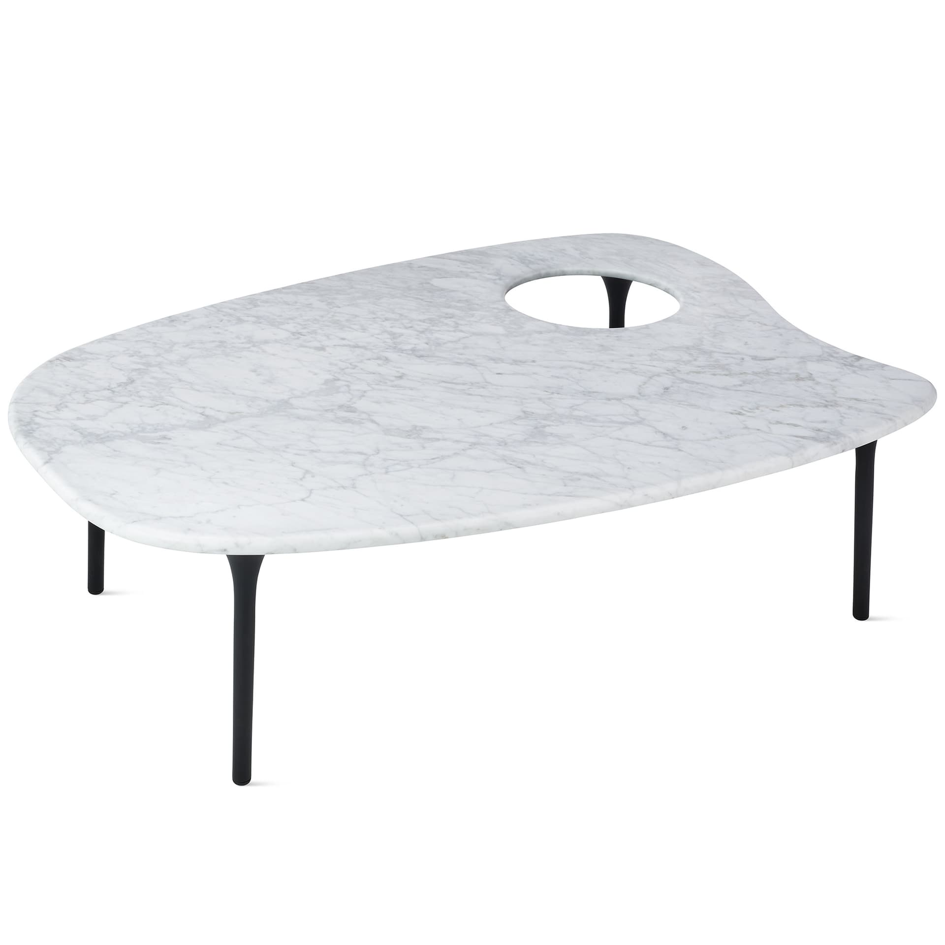 Cyclade Low Table / carrara marble top / onyx legs / no added table bowl