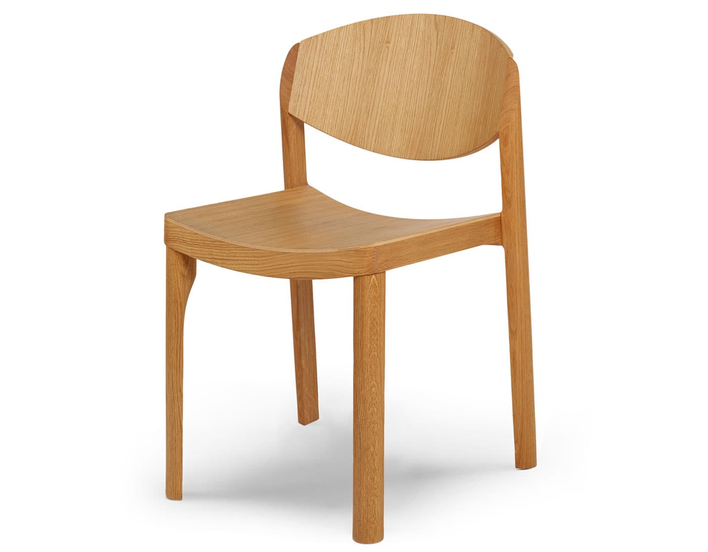Mauro Stacking Chair / single chair - oiled oak