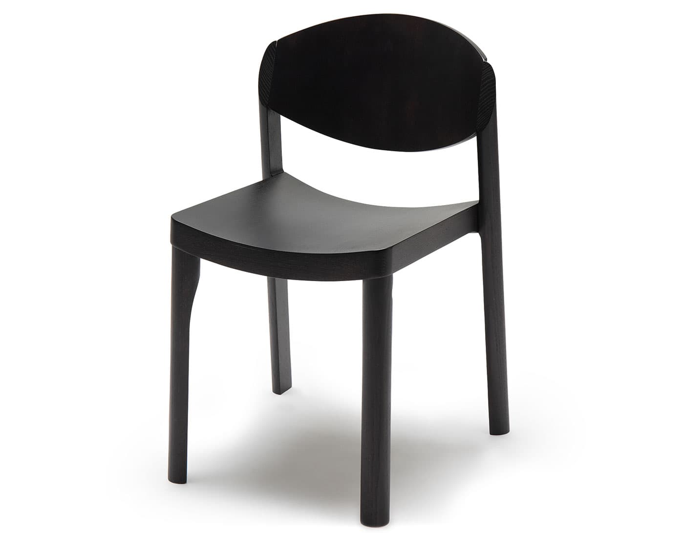 Mauro Stacking Chair / single chair - ash, wenge stain