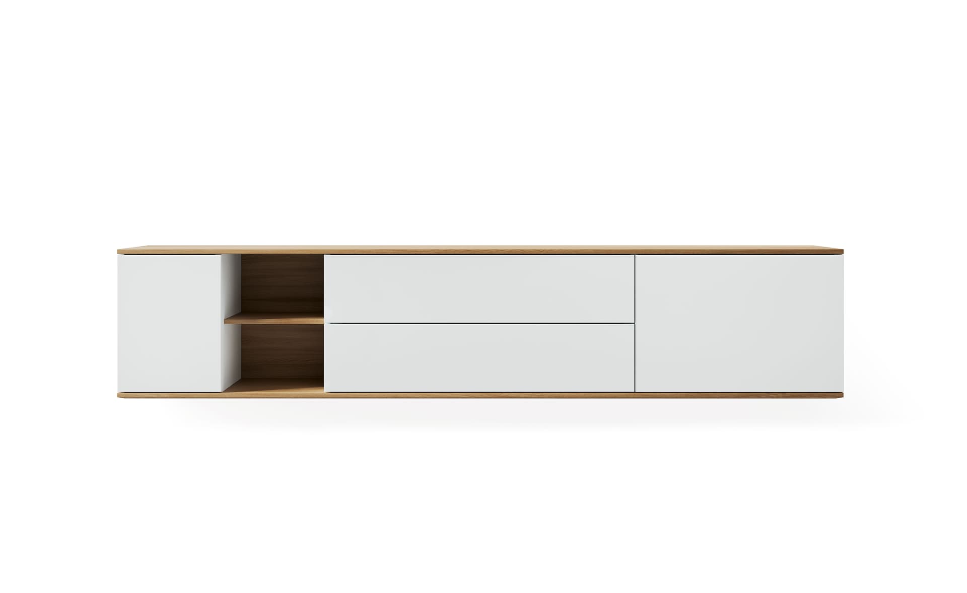 78.75" width - natural oak / salt / salt / salt / add cable feedthrough on top (in addition to standard)