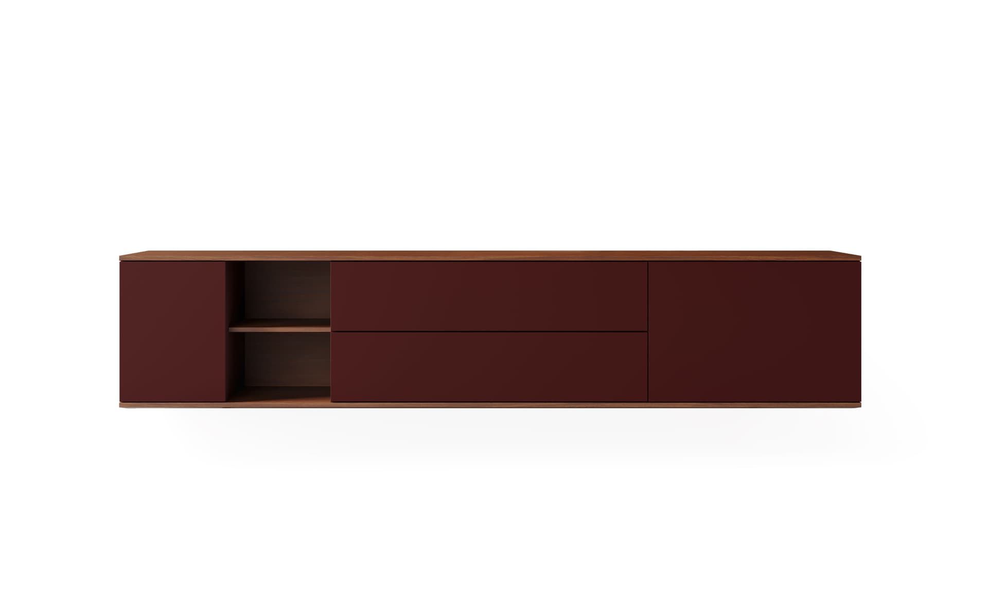 78.75" width - natural walnut / mahogany / mahogany / mahogany / standard, cable feedthrough underneath